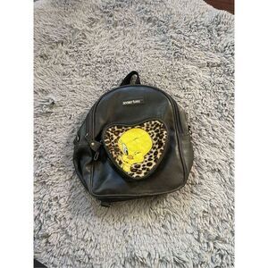 Looney tunes vintage 90s mini backpack animal print tweedy embroidered‎
